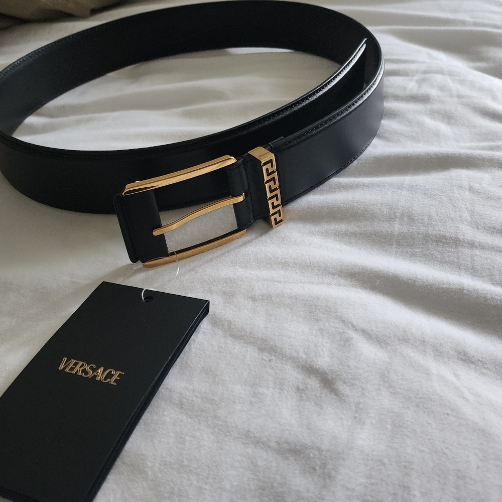 Versace Greca Leather Male Belt 85cm